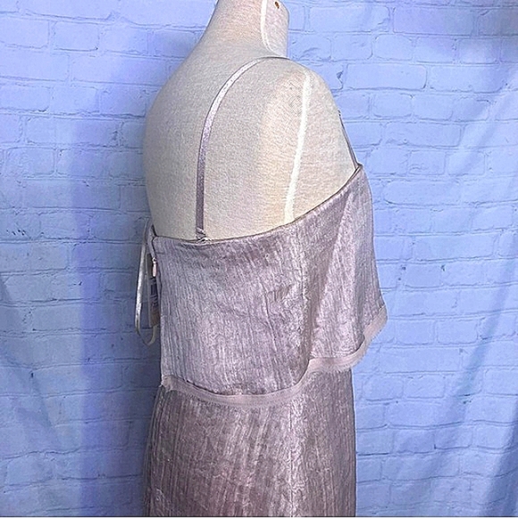 NWT BCBGeneration light mauve dress w sheer overlay - Picture 5 of 16